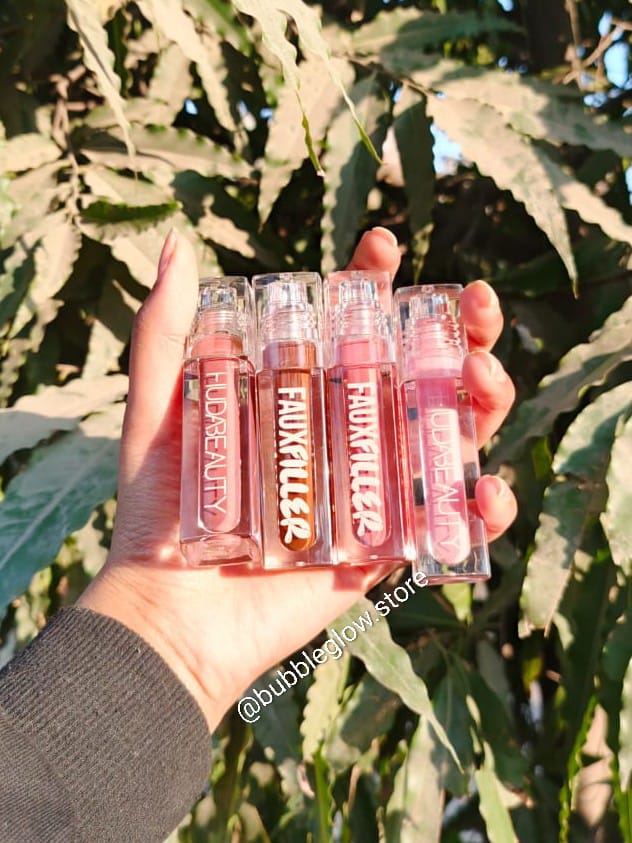 Huda Beauty Fauxfiller Lip Gloss – High Shine & Non-Sticky