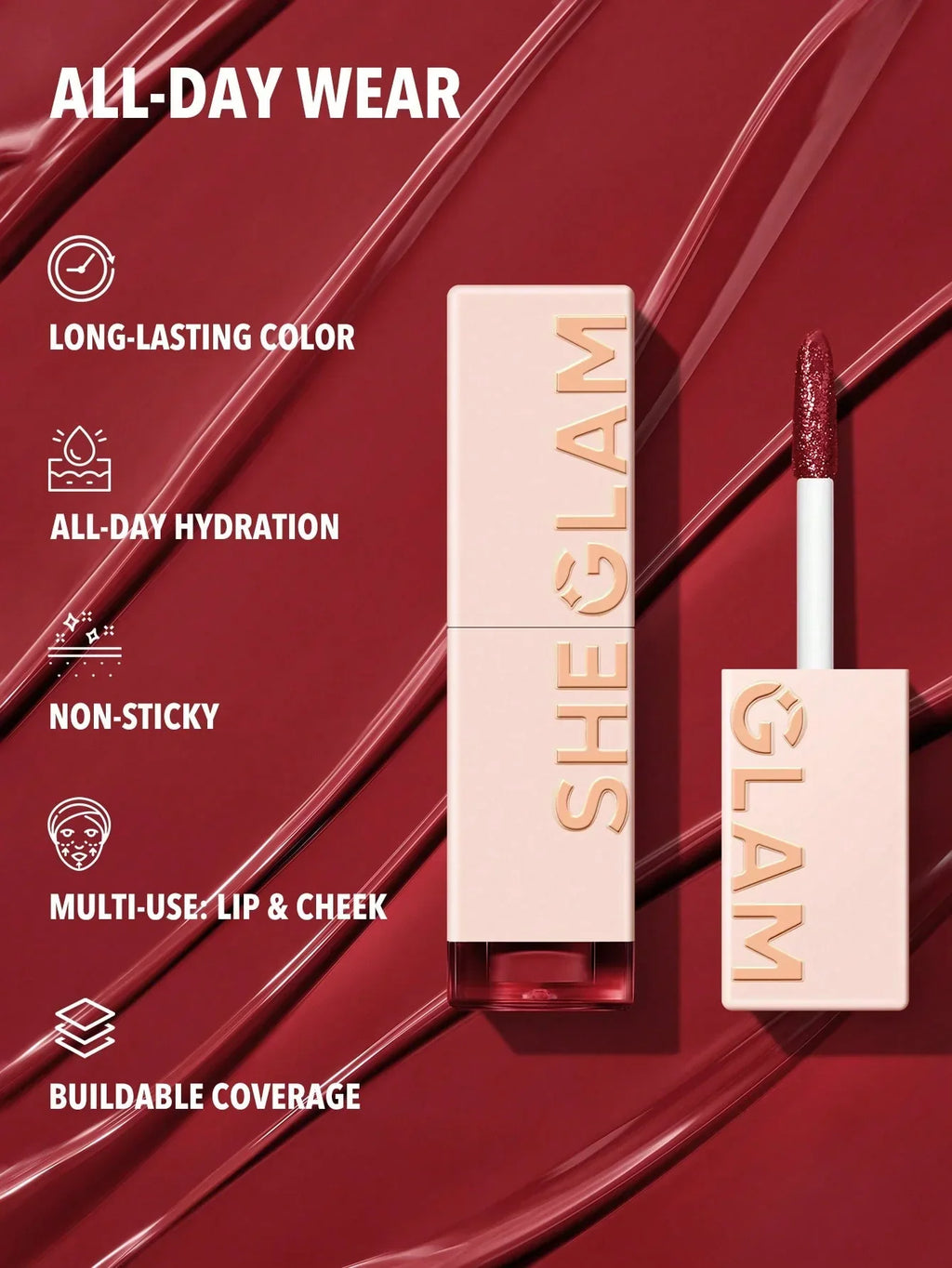 SHEGLAM Lip stain | High Shine, Long Lasting.
