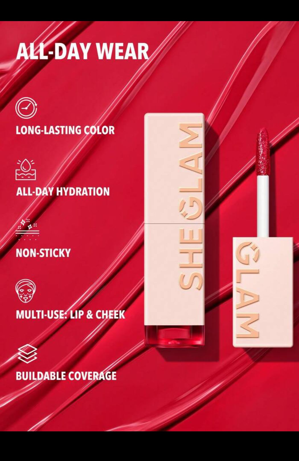 SHEGLAM Lip stain | High Shine, Long Lasting.