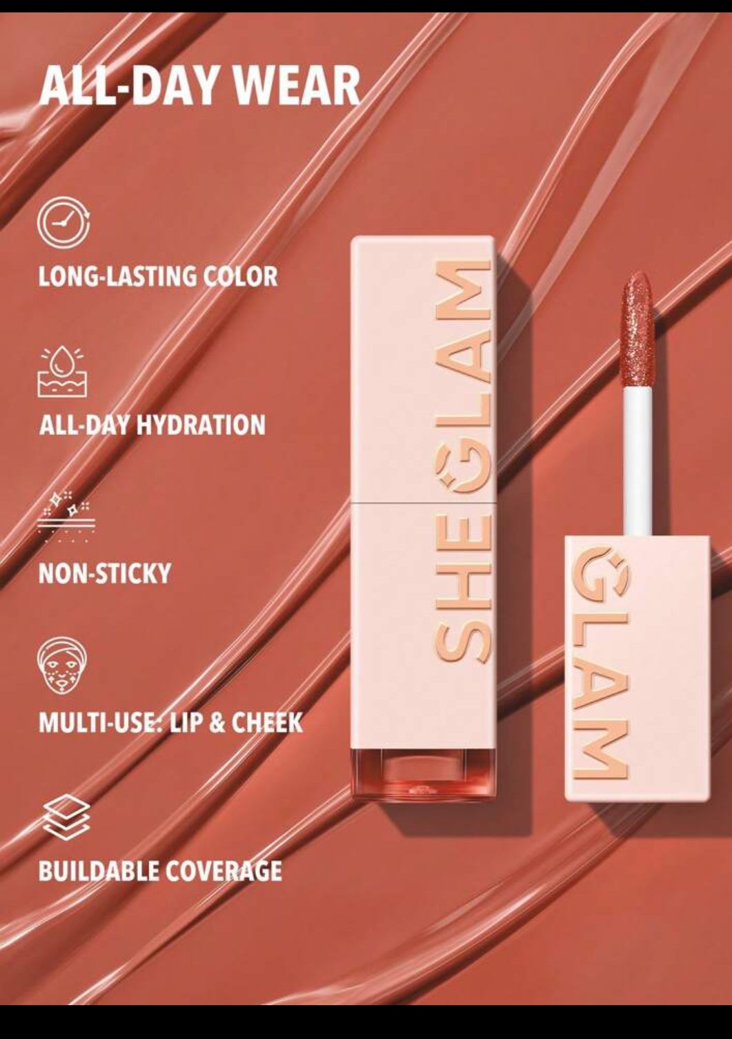 SHEGLAM Lip stain | High Shine, Long Lasting.