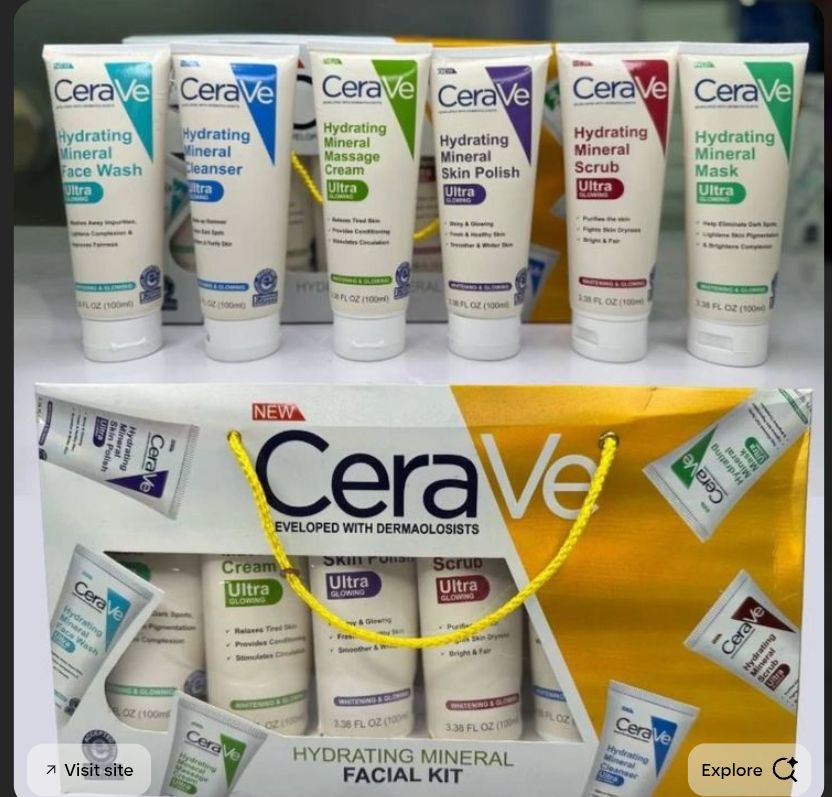 CeraVe Hydrating Mineral Facial Kit – Gentle Cleansing & Mineral Sun Protection