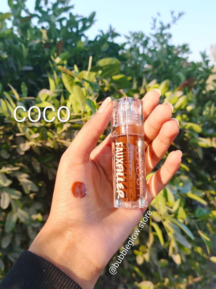 Huda Beauty Fauxfiller Lip Gloss – High Shine & Non-Sticky