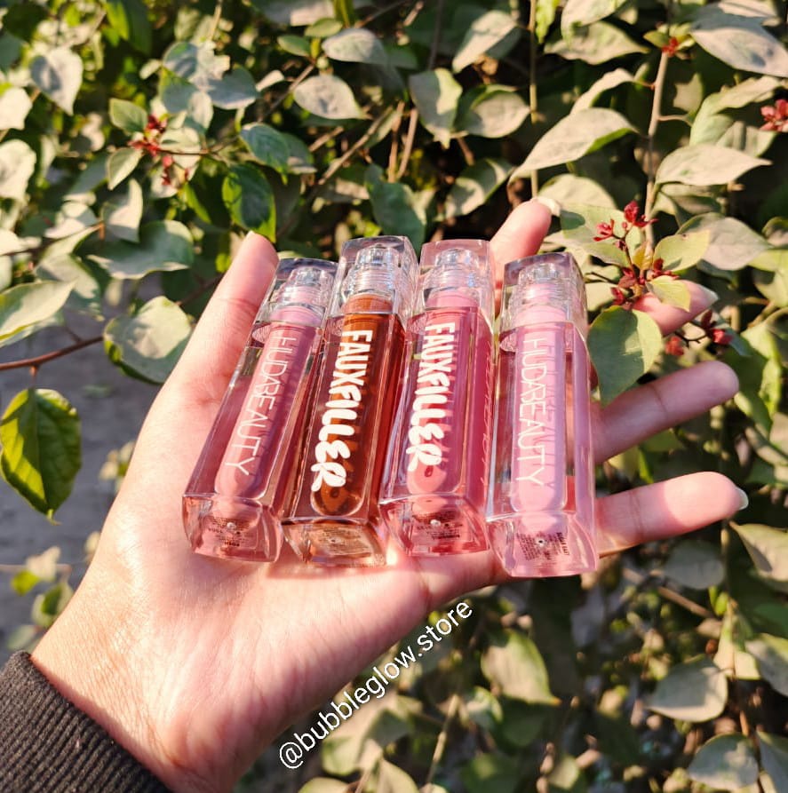 Huda Beauty Fauxfiller Lip Gloss – High Shine & Non-Sticky