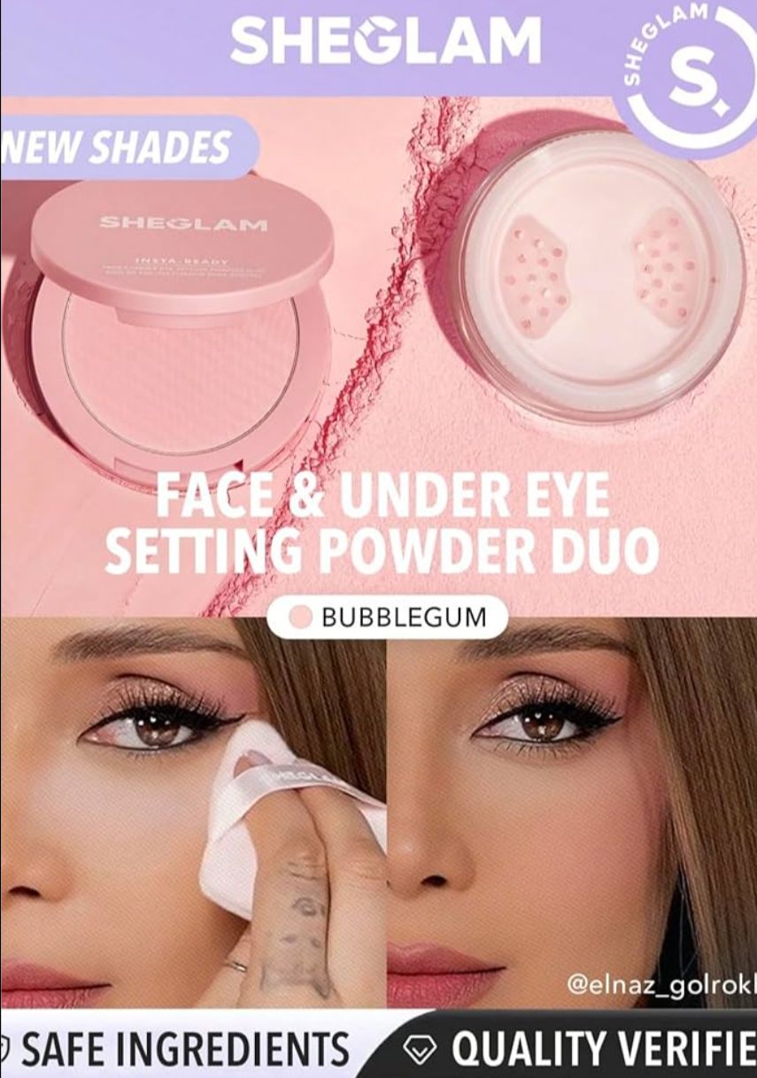 Sheglam Insta Ready 2-in-1 Loose & Pressed Powder – Matte Finish & Smooth Setting