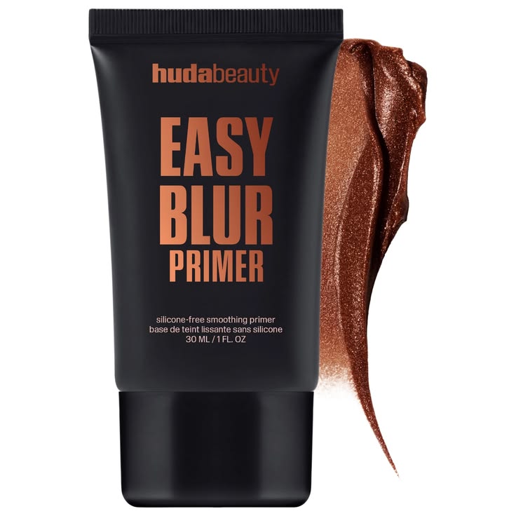 Huda Beauty Easy Blur Primer – Bronze Fudge | Smoothing & Blurring Makeup Primer