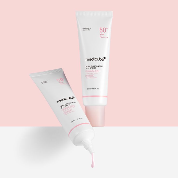 Medicube PDRN pink Tone Up Sunscreen – Radiance-Boosting UV Protection