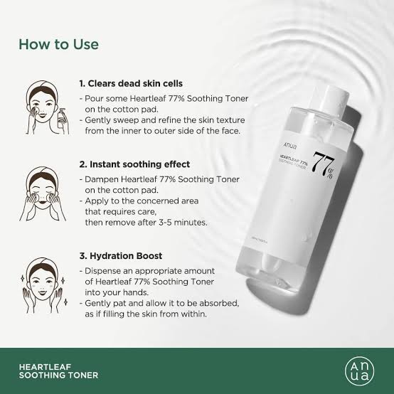 Anua Heartleaf 77% Soothing Toner – Calming & Hydrating Skin Toner