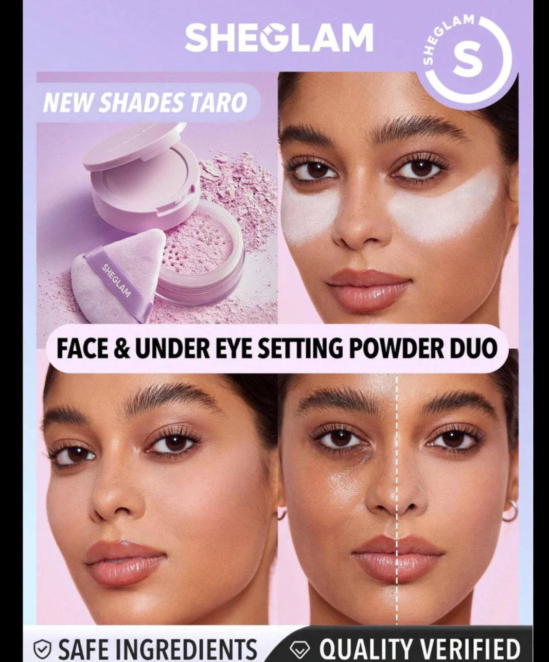 Sheglam Insta Ready 2-in-1 Loose & Pressed Powder – Matte Finish & Smooth Setting
