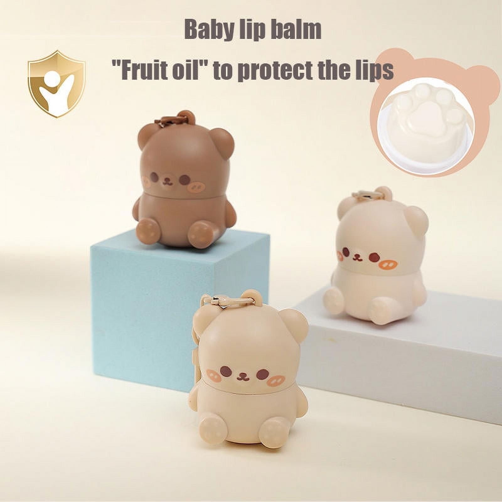 Hudamoji Teddy Bear Lip Balm – Cute Design & Hydrating Care 🧸